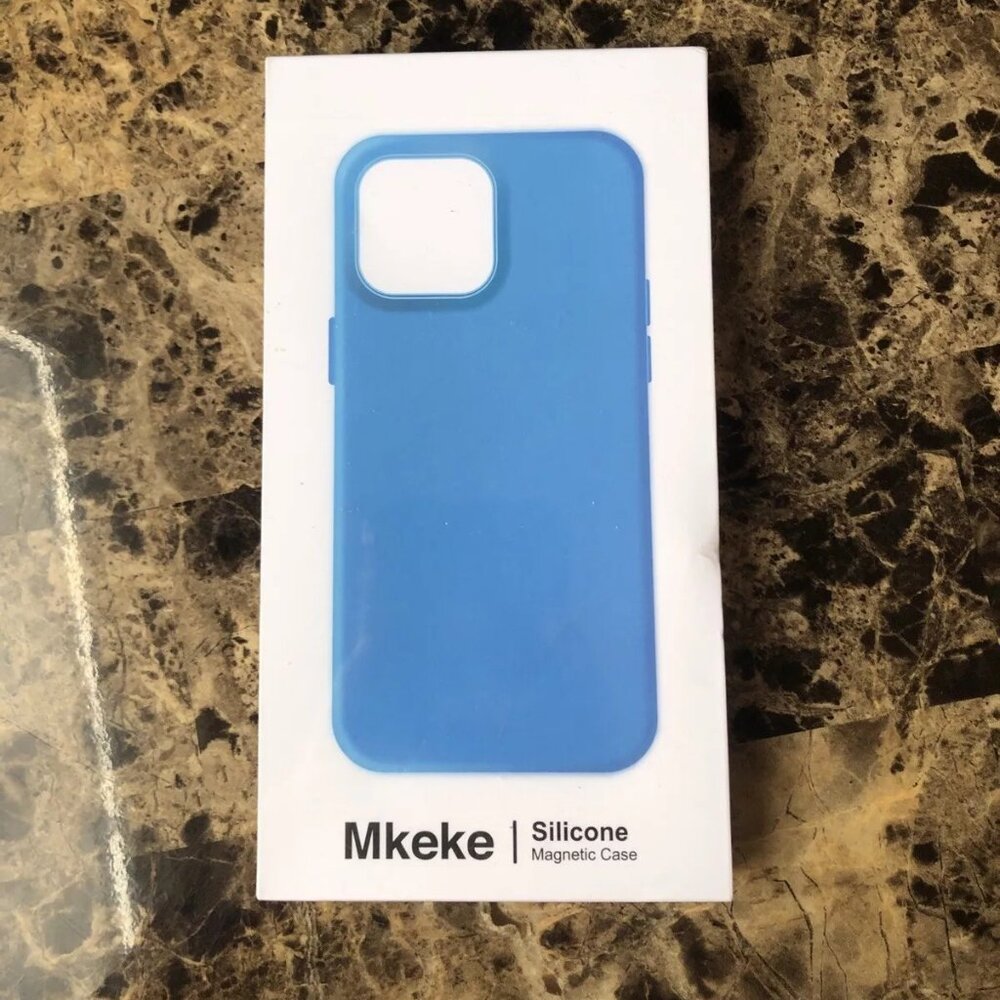 Mkeke Blue Silicone Magnetic Phone Case Apple iPhone 13/14 NEW K23 - 14 -6.1 D-P